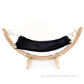 rede removível de madeira artesanal para gato cama rede para gato